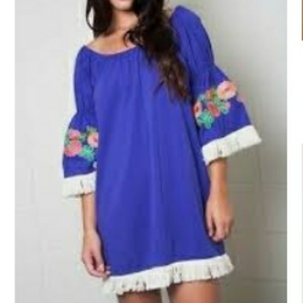 Umgee Embroidered Mini Dress/Tunic